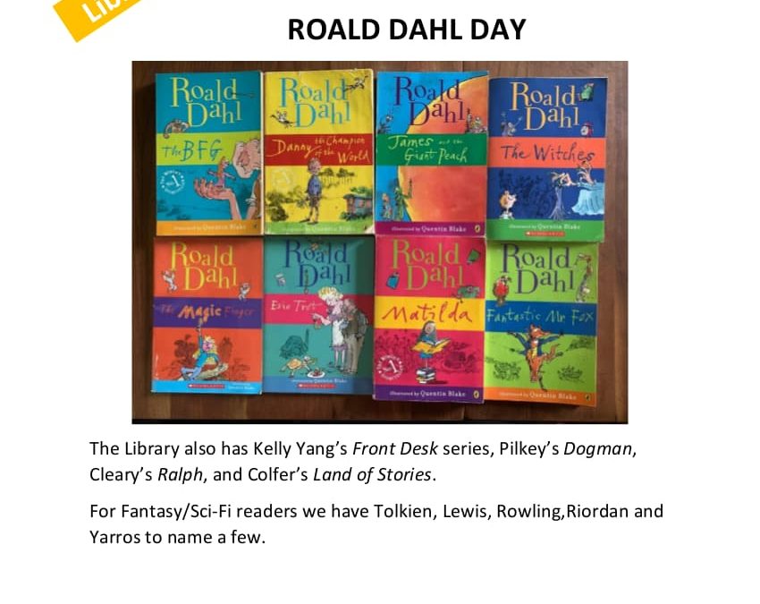 Library News – Roald Dahl Day